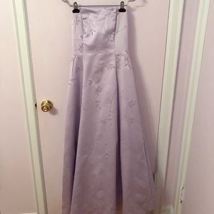 Strapless lavender gown
